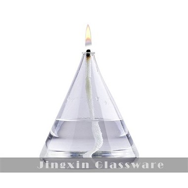 Cannwyll Olew Gwydr Rownd