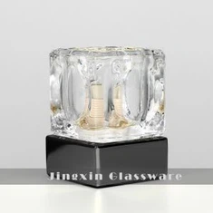 Clirio'r Sgwâr Ice Cube Glass Crystal Lampshade