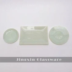 Plât Byrbryd Gwydr Dyluniad Lliw Jade